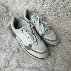 Massimo Dutti leather sneakers white size 8 39